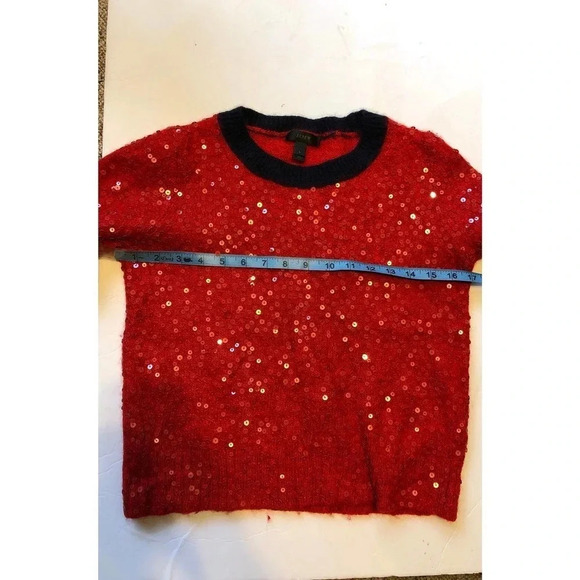 J.Crew wool blended girl Holiday sweater size L - Picture 5 of 6